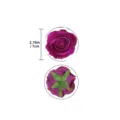 Dark purple artificial velvet rose flower head variant, 7cm diameter size specification. - Fuschia
