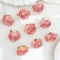 Vintage kunstmatige rozenkoppen met verbrande rand voor DIY handwerk en huwelijksdecor. - Verloop Roze-Paars