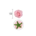 Artificial pink rose flower head 7cm DIY wedding decor silk floral accessory for crafts - Pink