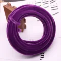 10mm purple fuzzy pipe cleaners chenille stems fluffy DIY bouquet craft material pack - 1m / Deep purple