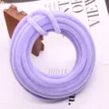 Purple fuzzy pipe cleaners 10mm thick DIY craft stems for handmade flower bouquets and decor. - 1m / Taro Purple