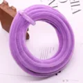Purple 10mm thick fluffy pipe cleaners DIY bouquet craft material, soft chenille stems. - 1m / Purple