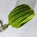 Green velvet pipe cleaners craft stems, 10mm thick DIY fuzzy wire material variant. - Matcha Green