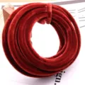 10mm dark red plush pipe cleaners fluffy craft wire fuzzy sticks for DIY handmade flower bouquets. - 1m / Brownish Red