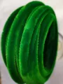 Green velvet pipe cleaners 10mm thick DIY fuzzy wire craft sticks for floral making - Green
