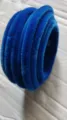 10mm thick blue plush pipe cleaner DIY craft material fluffy twist stem art supply set - Blue