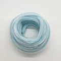 Light blue fluffy pipe cleaners wire for DIY crafts, 10mm thick 12m length for bouquets. - Light Blue