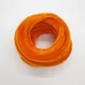Orange fuzzy wire pipe cleaner chenille stems for DIY craft, 10mm thick 12m length variant. - Orange