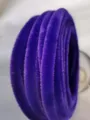 Purple thick furry pipe cleaners 10mm for DIY crafts, creative handmade floral art material. - Deep purple