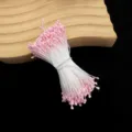 Künstliche Blumenstaubblätter rosa perlartig Blütenmitte DIY Basteln Blumen Zubehör - Flacher Rosenkopf / 330 Stück/Packung / Dunkelrosa