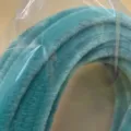 Blue plush pipe cleaners for DIY crafts, 10mm diameter, 9 meters pack for handmade creative projects. - Magnolia