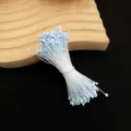 Künstliche Blumenstaubblätter Perlmutt DIY Bastelblume Pistill Rose Pfeifenreiniger Material Zubehör - Flacher Rosenkopf / 330 Stück/Packung / Hellblau