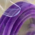 Purple fluffy pipe cleaners 10mm diameter DIY craft chenille stems for handmade art projects. - Deep purple