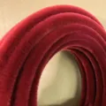 Red velvet pipe cleaner craft wire, 10mm thick fluffy DIY chenille stem craft material. - Brick Red
