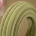 Olive green velvet pipe cleaners close-up, 10mm ultra-dense DIY craft chenille stems. - Apricot Green