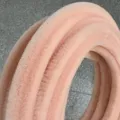 Pink ultra-dense pipe cleaner DIY craft material, 10mm thick fuzzy chenille stem coil. - Pink Orange