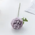 Kunstmatige enkele pioenroos bloem voor huisdecoratie, huwelijksboeket, licht paarse neobloem. - Paars