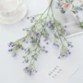 Ramo de flores artificiales de paniculata violeta para decoración del hogar y arreglos florales. - Púrpura