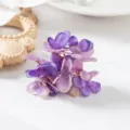 Artificial purple hydrangea flower detail shot, perfect for DIY bridal headpiece and crafting. - Purple