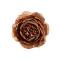Kunstzijde pioenroos bloemhoofd 8cm bruine stoffen bloemdecoratie voor huwelijk en geschenkbox - Lichtkoffie