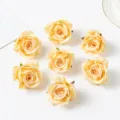 Artificial rose flower heads silk fabric flowers for DIY wedding decor photography props - Yellow