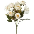 Kunstmatige rozen bloemenboeket bruiloft huisdecoratie kleine bloemstuk arrangement - Wit