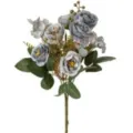 Kunstmatig blauw rozen bloemboeket voor huwelijksdecoratie thuisdecoratie en feestelijke bloemstukken - Blauw