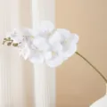 Kunstmatige witte phalaenopsis orchidee bloem tak voor thuis woonkamer tafel decoratie. - Wit