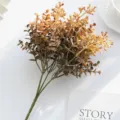 Artificial Eucalyptus Bouquet Autumn Fake Plant Plastic Flower Home Indoor Decor - Brown