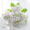 Artificial 5-head hyacinth flower bunch for home decor wedding party floral arrangement prop - Light Purple