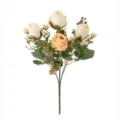 Kunstmatige rozenboeket simulatie bloemen huwelijk huisdecoratie bloemstuk elegante stijl - Oranje