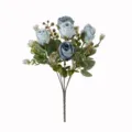 Künstlicher blauer Rosenstrauch Blumenvariante für Hochzeitsdekoration und florale Arrangements. - Blau