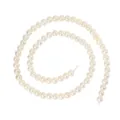 Hochwertige 5-6mm natürliche weiße Süßwasserperlen für DIY Halsketten Schmuckherstellung - Nahezu Runde Perle (4A) / 5-6mm / 35cm Strang / Weiß
