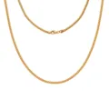 Detalle de un collar de cadena franco de plata 925 en acabado dorado con cierre de mosquetón. - Plata 925 / Cadena Franco 2mm Plata S925 Chapada En Platino 16 Pulgadas 6.88g