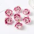 Kunstmatige rozenkoppen zijden bloemen voor DIY huwelijksfeest decoratie en fotografie rekwisieten. - Roze