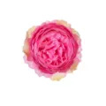 Pink artificial silk peony flower head, 8cm fake floral decoration for wedding DIY decor. - Rose Red