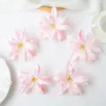 Artificial lily flowers 12cm pink white wedding decor floral arrangement party home display - Light Pink