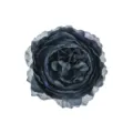 Dark blue fabric peony flower brooch hair accessory multi-layer chiffon rose for wedding decor. - Ink Blue