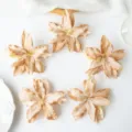 Artificial lily flower heads 12cm champagne silk flowers for wedding party hotel wall decor - Light Coffee