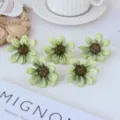 Hellgrüne künstliche Seiden-Gänseblümchen Köpfe für DIY Handwerk und Heimdekoration - Grün