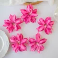 Artificial pink silk lily flowers faux floral decoration for wedding party and home - Rose Red