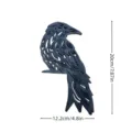 Wooden raven crow door corner decor detail, hollow 2D carved animal sculpture 20cm - Raven (Right) / Thickness 0.5cm