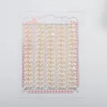 Natürliche weiße Süßwasser-Brotperlen halbgebohrte Knopfperlen auf Displaykarte - Knopfperle (3A) / 5.5-6mm / 120 Stück/Packung / Weiß