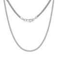 Primo piano della collana a catena a coda di volpe in argento S925 con moschettone. - Argento 925 / 1.8mm Larghezza 16 Pollici 1.51g / Argento
