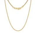 Dettaglio collana catena a coda di volpe in argento S925 placcato oro con chiusura - Argento 925 / 1.3mm Larghezza 16 Pollici 1.51g / Argento