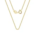 Dettaglio catena box in argento sterling 925 placcato oro con chiusura a molla - 0.8mm-16 Pollici / Oro
