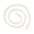 Natur 3-7mm Süßwasser-Kartoffelperlenstrang für DIY-Schmuckherstellung, 36cm Länge - Kartoffelperle (Grad 3A) / 6-7mm (Ca. 35cm/Schnur) / Cremeweiß