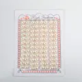 Weiße Süßwasser-Zuchtperlen, halb gebohrt, für DIY-Schmuck - Süßwasser-Knopfperle (4A) / 7-7.5mm (96 Stück pro Packung) / Weiß