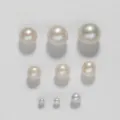 Weiße Zuchtperlen-Loseperlen in verschiedenen Größen für DIY-Schmuck und Accessoire-Designs. - Süßwasser Fast-runde Perle (3A) / 3-3.5mm (2 Stück pro Packung) / Weiß