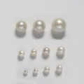 Auswahl an weißen Zuchtperlen in Reisform für die DIY-Schmuckherstellung und Basteln - Nahezu runde Süßwasserperle (4A) / 2 Stück Packung (3-3.5mm) / Weiß